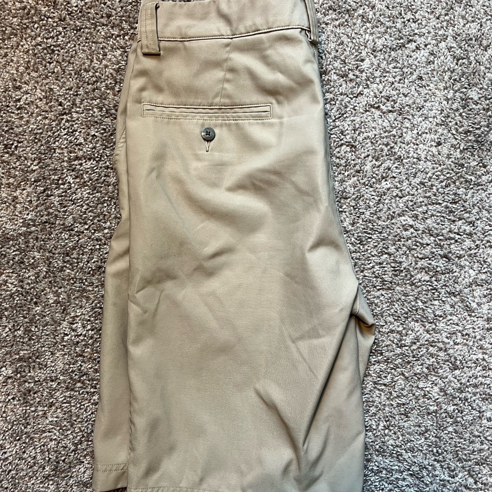 Adidas Men's Beige Flat Front Shorts - Picture 2 of 5